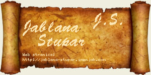 Jablana Stupar vizit kartica